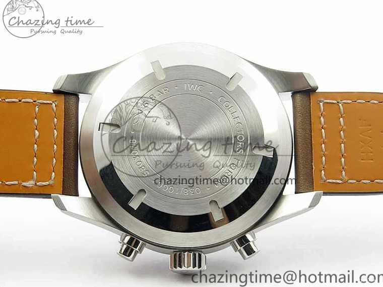 MIROTIME 0109 Pilot Chrono IW377726 ZF 1:1 Best Edition Green Dial on Brown Leather Strap A Trendsetting 7125